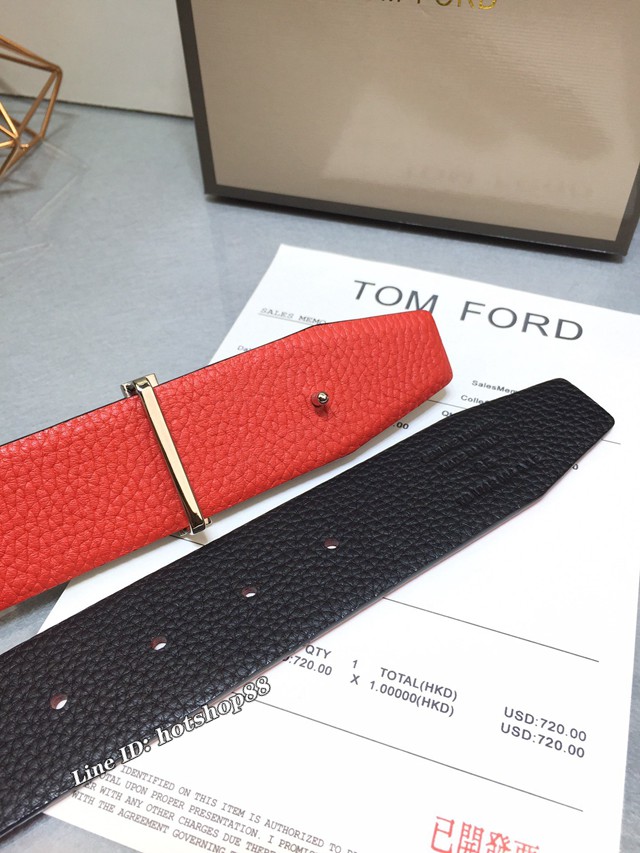 TOM FORD商務男士皮帶 湯姆福特雙面小牛皮腰帶  jjp1880